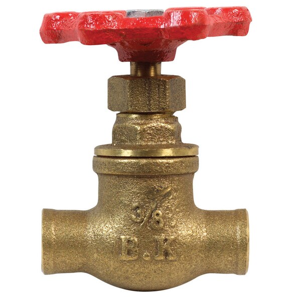 B & K B&K ProLine 3/8 in. FIP Brass Gate Valve 100-002NL - main